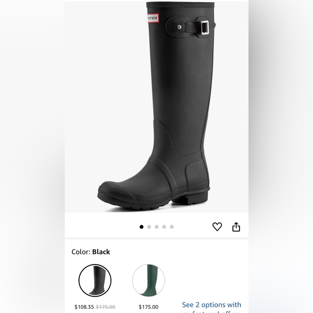 Hunter Black Tall Boots Women’s Original Size 10
